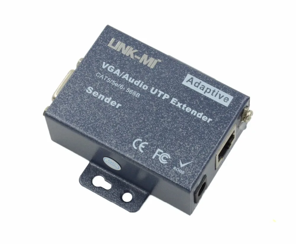 LINK-MI 101TR-1 328ft/100 м аудио расширитель порта VGA hdmi передатчик и приемник по Cat5/5e/6 Поддержка локальной и удаленной мониторы VGA