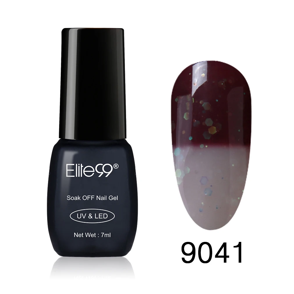 Elite99 7 мл Гель-лак для ногтей Хамелеон Температура Цвет меняющий лак для ногтей меняющий цвет под воздействием тепла УФ Гель-лак для ногтей - Цвет: 9041