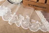 Free Shipping Off-white Gauze Flower Edge Cotton Embroidery Mesh Lace Trim Lace Fabric Dress Sewing DIY 11cm width,5Yds/lot ► Photo 3/4