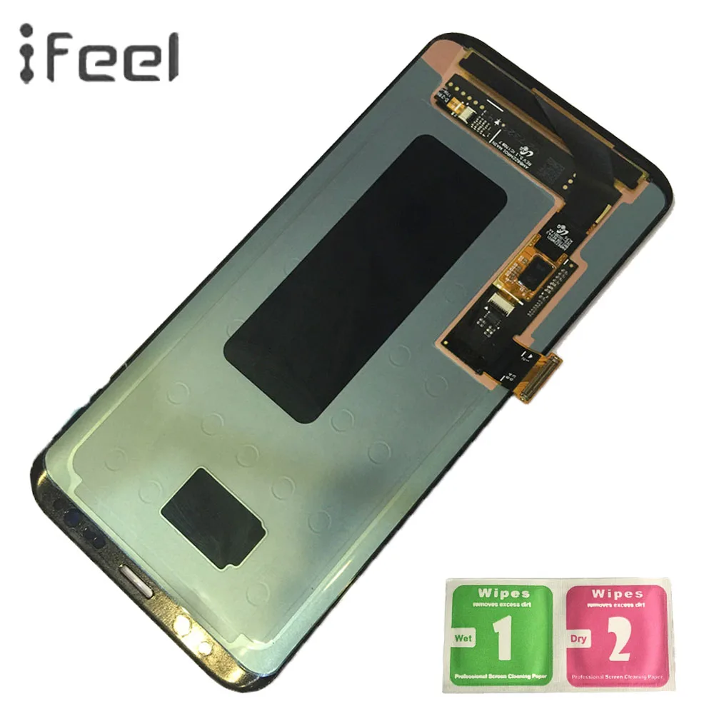 

Super AMOLED LCD Display For Samsung Galaxy S8+ S8 Plus G955 G955F G955A LCD Display Touch Screen Digitizer With Frame