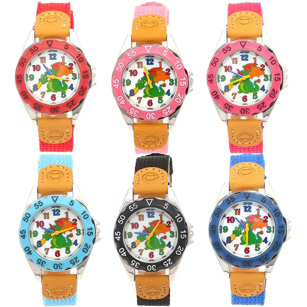 Детские часы Высокое качество Дети подарок для мальчиков и девочек ткань ремень обучающий студент наручные U86A