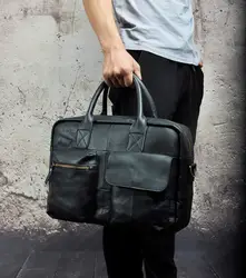 Качество кожи моды большой Ёмкость Бизнес Портфели сумка мужской Дизайн путешествия чехол для ноутбука портфель сумка b331
