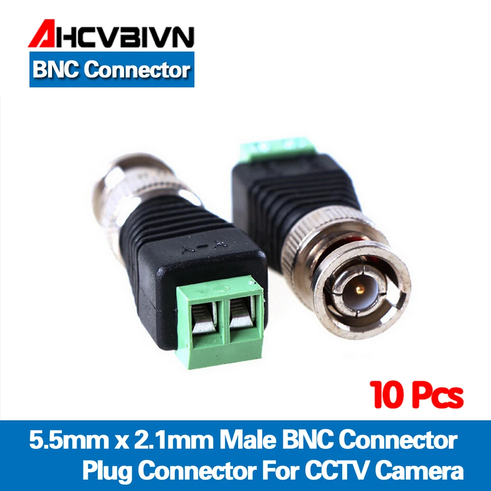  AHCVBIVN NINIVISION CCTV Accessories 10Pcs/lot Coaxial Coax BNC Connector Coax BNC Twist for CCTV C - 33031994234