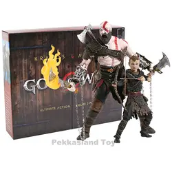 Игрушка "Бог Войны" Kratos & Atreus Ultimate KO's NECA Axe Shield Son Loki Набор ПВХ фигурка модель игрушки