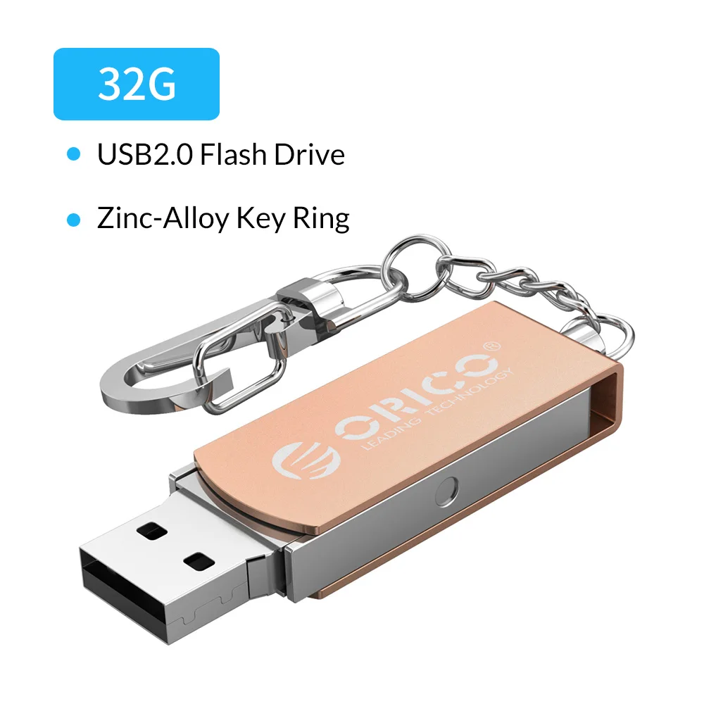 ORICO, USB флеш-накопитель, металлический, 64 ГБ, 32 ГБ, 16 ГБ, USB 2,0, флеш-память, USB накопитель, флеш-диск, флеш-диск USB 2,0