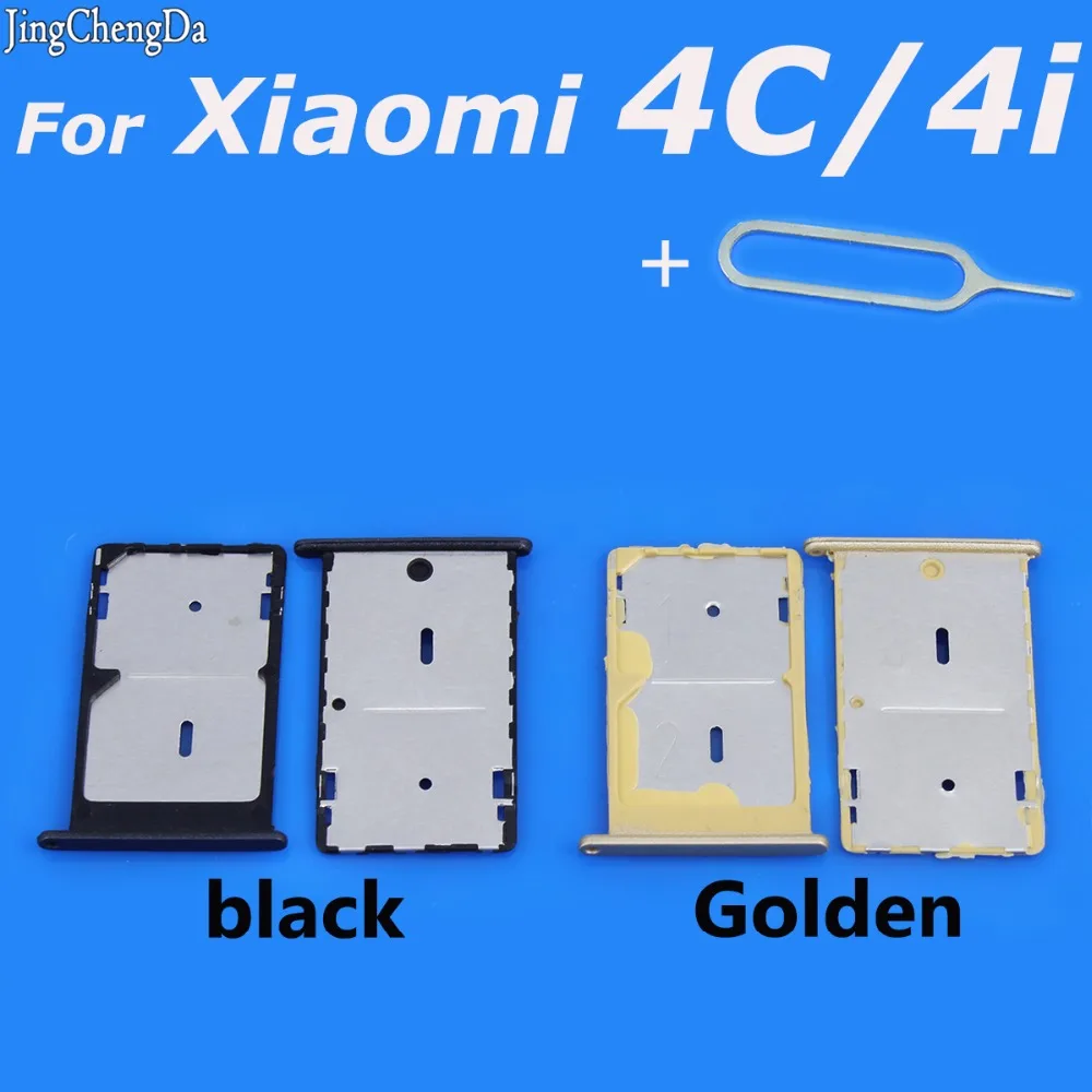 

JCD for Xiaomi Mi 4C 4I Mi4i Mi4C Colorful Dual SIM Card Tray Holder Slot Socket Adapter Replacement black/Golden