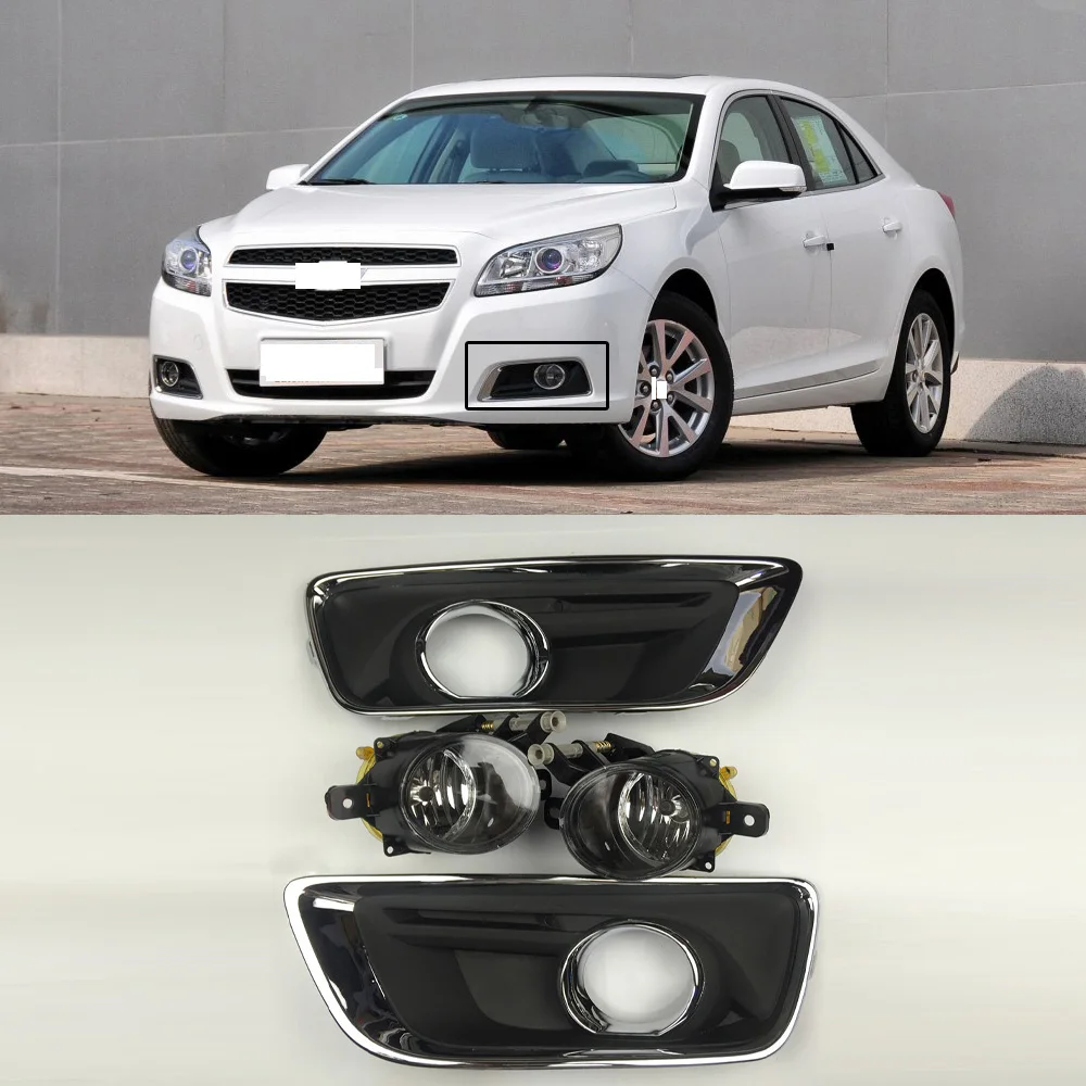 

CAPQX For Chevrolete Malibu 2012 2013 2014 Front bumper fog light garnish Frame foglight Foglamp cover fog lamp cover Hood shell