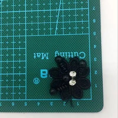 Розовый белый цветок жемчуг пришить патч для одежды свадебное платье кружева с бусинами аппликации для свитера носки DIY аксессуары - Цвет: 6