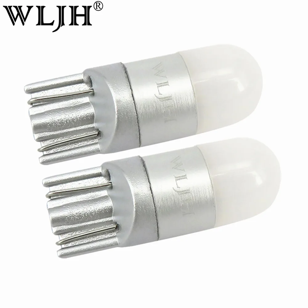 

WLJH 2x Car Light T10 W5W Led Bulb 3030 SMD Auto Parking License Plate Bulbs Dome Reading Instrument Panel Lamp 12V 18V White
