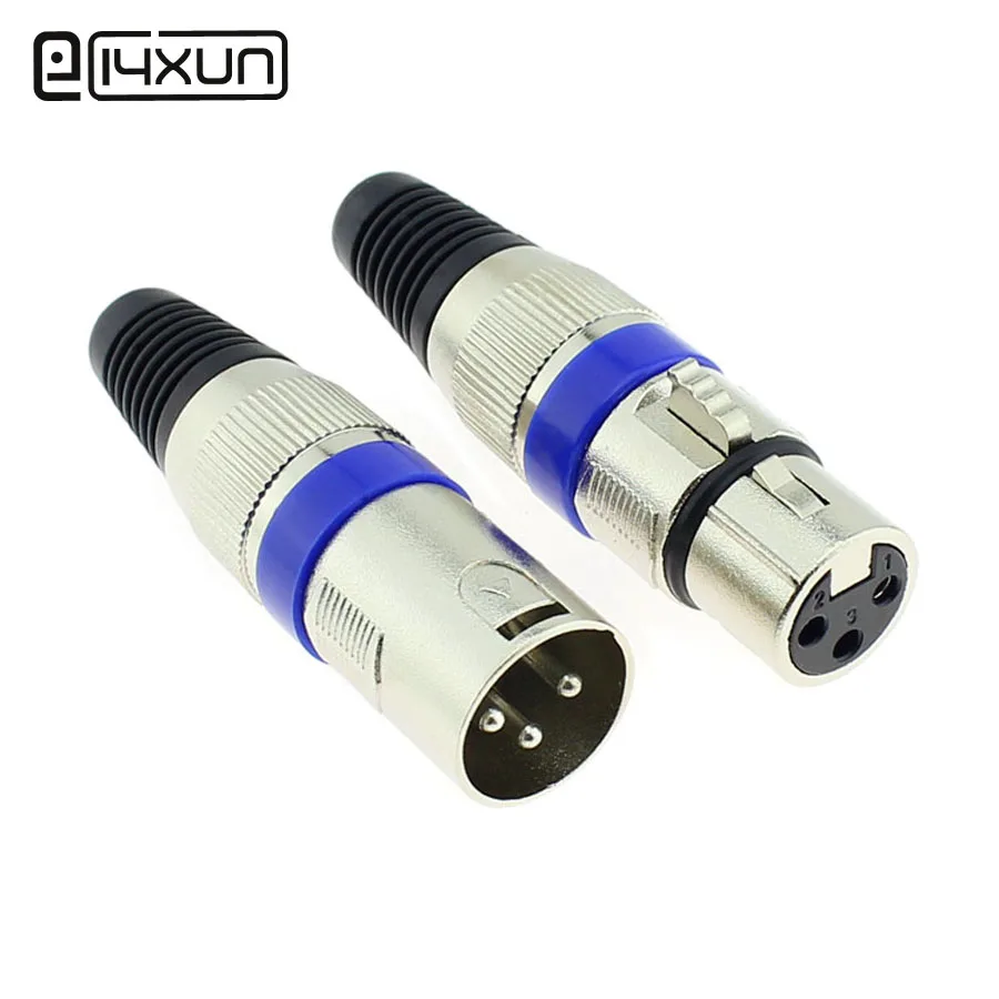 

EClyxun 1pair Male / Female 3 Pin XLR Jack Microphone MIC Audio Connector Electrical Connecting Equipment Parts Supply