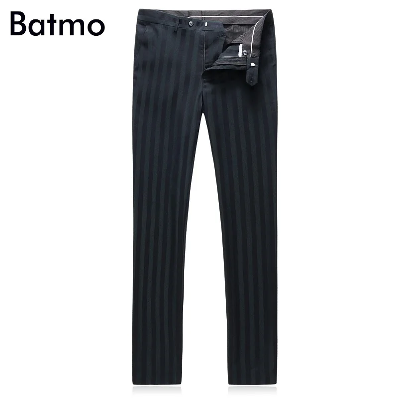 Batmo 2017 новое поступление высокое качество полосатый мужские suis, торжественное платье костюм для мужчин, мужская Бизнес костюмы, плюс-Размер