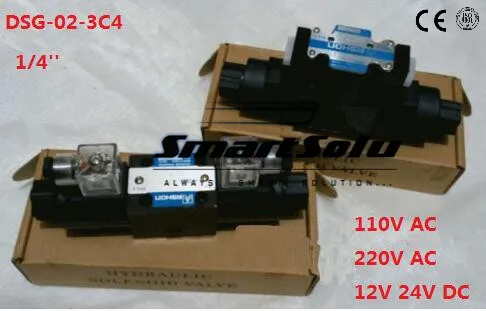 

Free shipping DSG-02-3C4 Rc 1/4'' operated directional valve, 220V aC ,Terminal Box Type or plug-in connector type