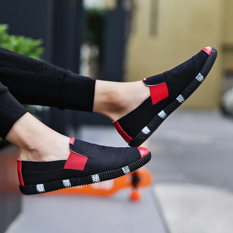 

OLOME 2019 new canvas shoes men footwear spring summer plimsolls breathable sneakers men casual shoes