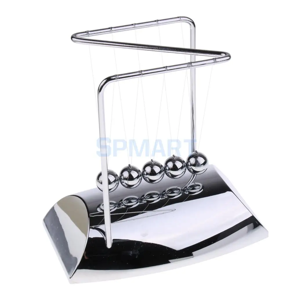 Newton's Cradle Newtons Pendulum Balance Balls Pendulum Physics Science Toy Teaching Aids Office Desk Decoration Mirror Base
