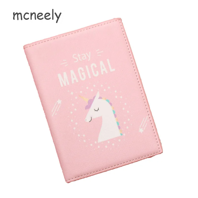 

Stay Magical Unicorn Passport Cover Elegant Travel Passport Holder Women Creative Passport Case pink Cover for Passport