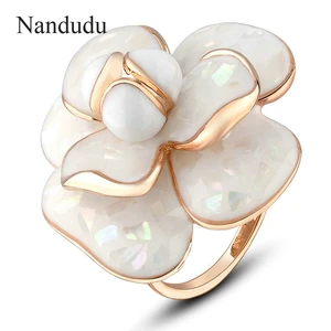 Nandudu High Quality Hot Sale Blooming Enamel Flower Rings Bridal Engagement Ring for Women FLASH SALE Jewelry Gift R681 Nandudu High Quality Hot Sale Blooming Enamel Flower Rings Bridal Engagement Ring for Women FLASH SALE Jewelry Gift R681