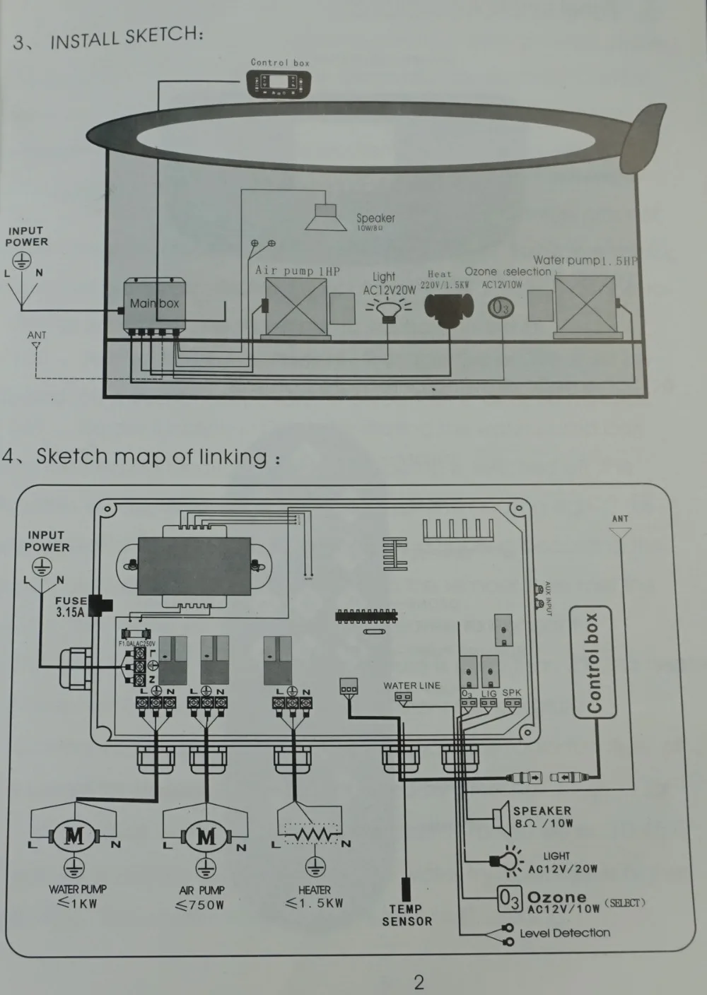 whirlpool bathtub controller system Chinese bathtub ...