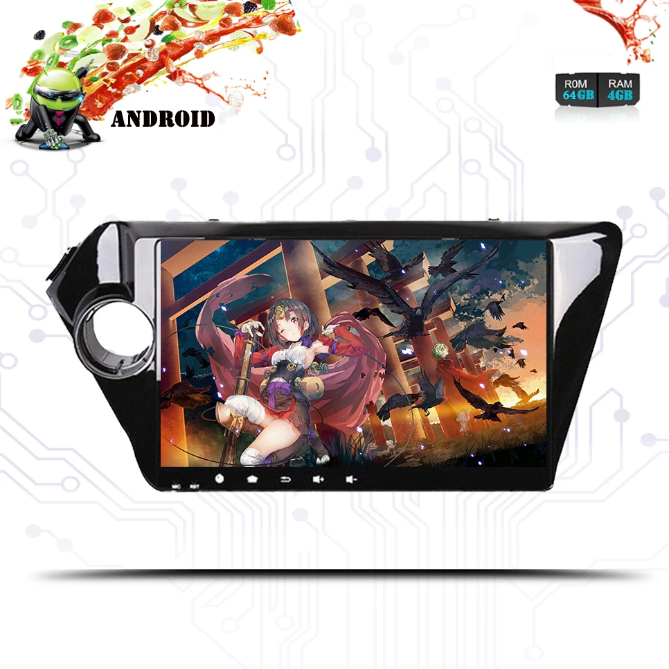 Cheap Android9.0 64G Octa core Car DVD player gps navigator for KIA K2 RIO 2010-2015 with Russian menu bluetooth radio Stereo Video PC 2