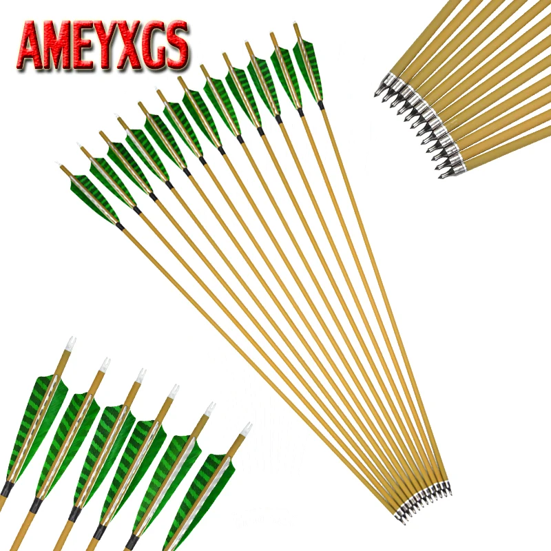6/9pcs Archery Mix Carbon Arrow Spine500 5 Inch Turkey Feather Replaceable Arrowhead Hunting Accessories | Спорт и развлечения