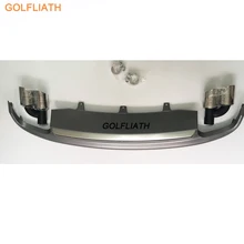 GOLFLIATH S7 стиль PP+ Нержавеющая Задняя губа Рассеиватель Вспышки конец трубы глушитель выхлопной трубы наконечник Подходит для Audi A7 2011- Стандартный бампер