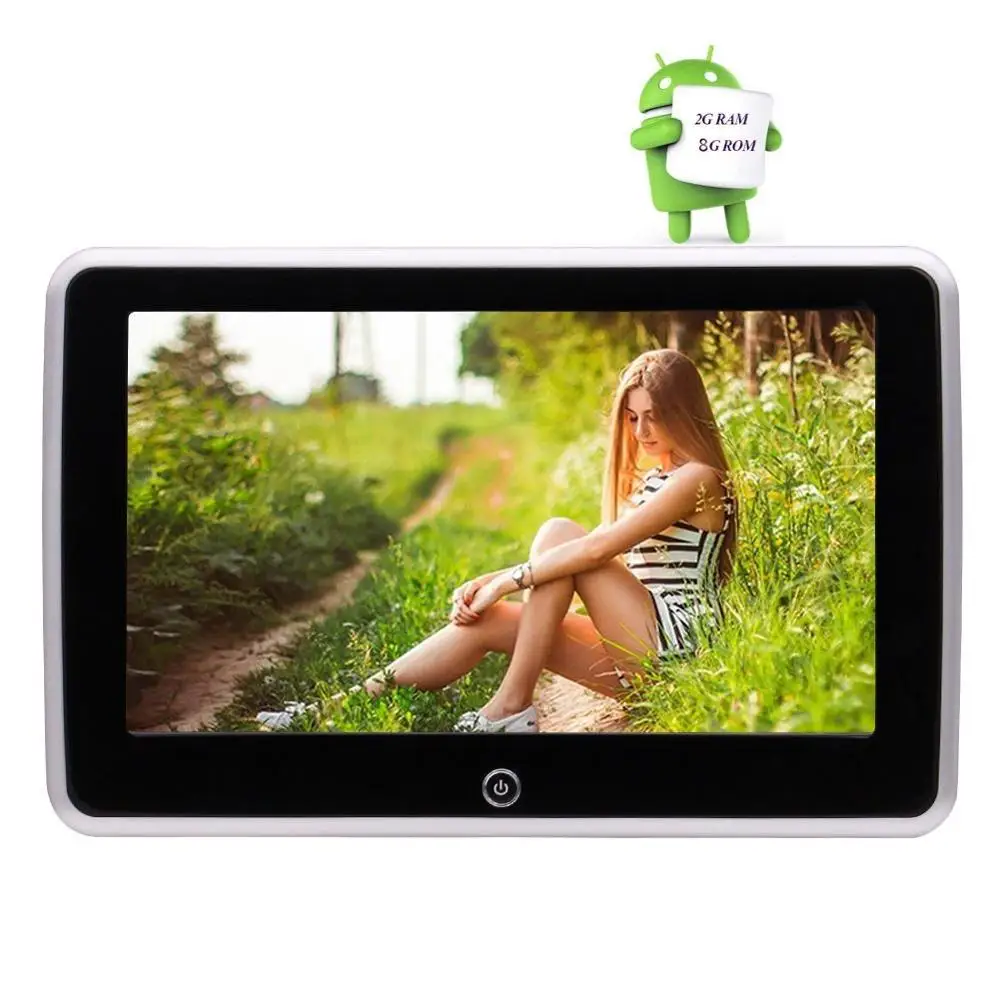 

Android Quad Core Car Rear-Seat Headrest Monitor 10.1'' Multi-touch Screen HD Car Player Headrest Video Wide View LCD HDMI FM IR