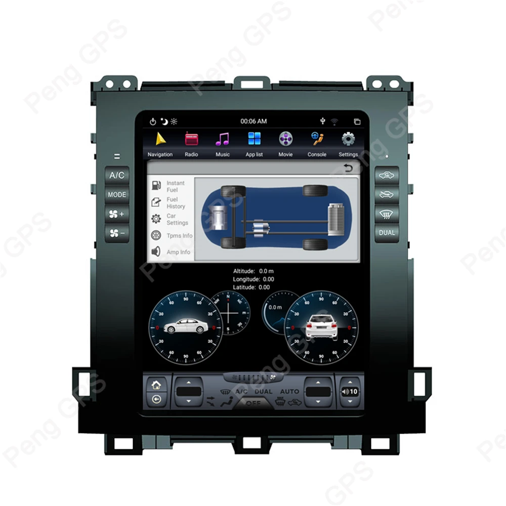 Top 6 Core Android 8.1 Car GPS Navigation DVD Player for Lexus GX470/Toyota Land Cruiser Prado 120 2002-2009 Tesla Style 10.4" Unit 5