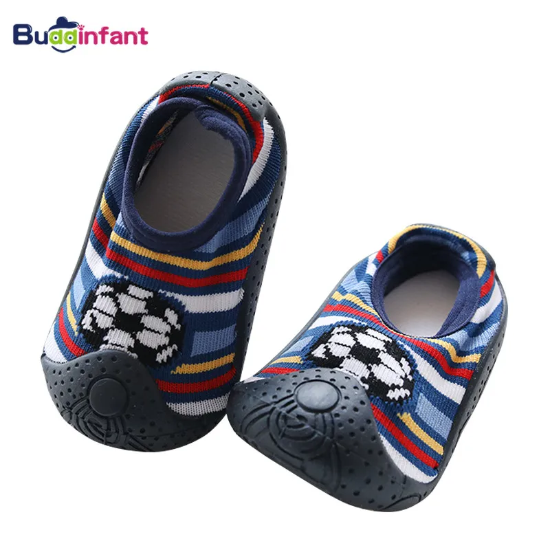 Toddler Baby Boy Sock Shoes with Soft Rubber Soles Anti slip Football