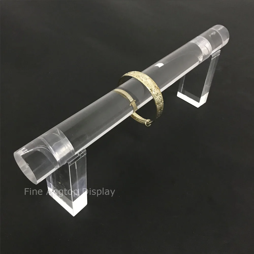 

Clear Solid Acrylic Plexiglass Bracelet Stand Countertop Display Block