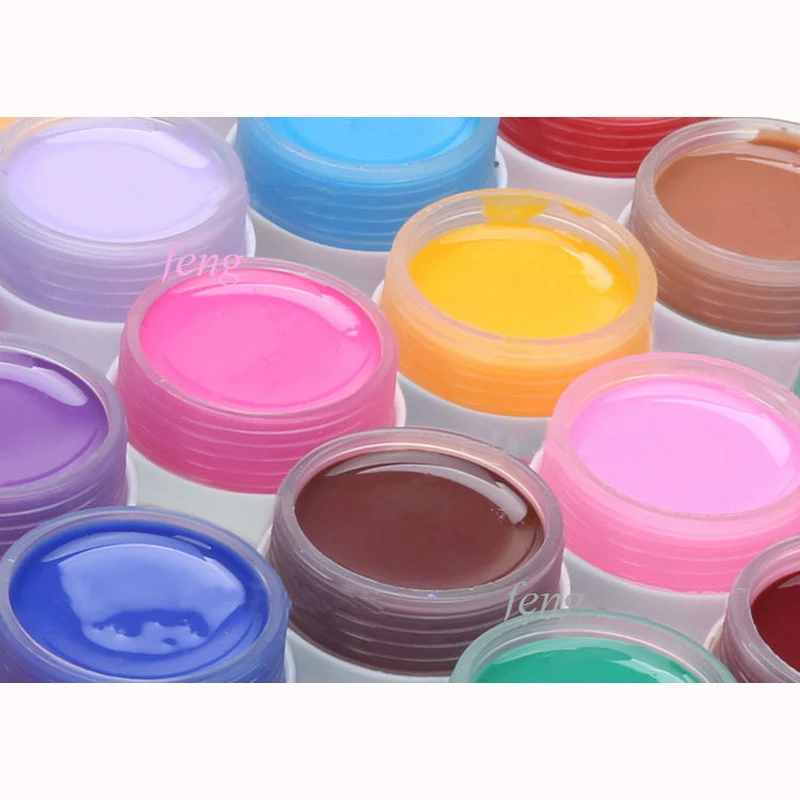 المهنية 36 ألوان نقية اللون الأشعة فوق البنفسجية هلام مسمار ديكور فني طويل الأمد الصلبة جيل للأظافر منشئ مانيكير أداة