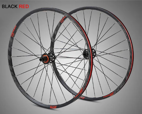 Горный велосипед 27,5 колеса MTB колеса M920-XD275 XD Freewheel углеродный Freehub дисковый тормоз 28 отверстий через ось Алюминиевые Диски - Цвет: Black Red