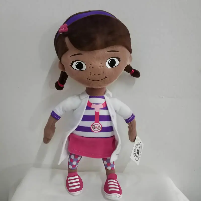 Оригинальные Плюшевые игрушки Doc McStuffins 32 см Dottie девочка и 27 см Lambie овечка Мягкая кукла для малышей подарок для детей - Цвет: Dottie girl