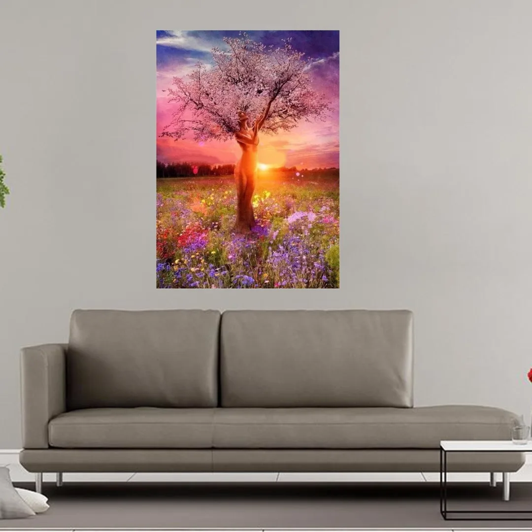 Paint By Number Kit Digital Oil Painting Linen Canvas Artwork Fairy Tree DIY