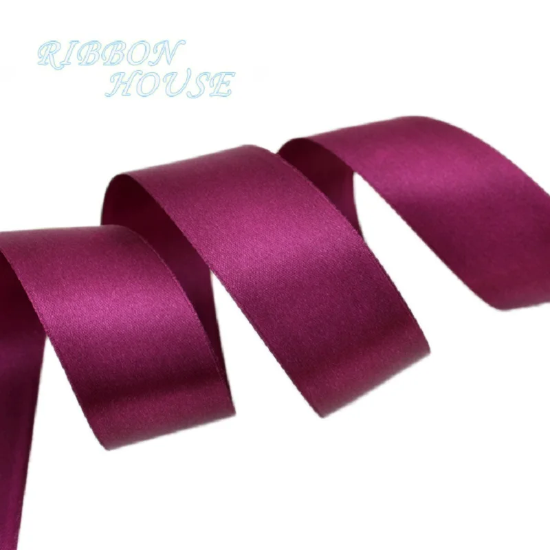 

(25 yards/roll) 40mm Red Sauce Single Face Satin Ribbon Webbing Decoration Gift Christmas Ribbons