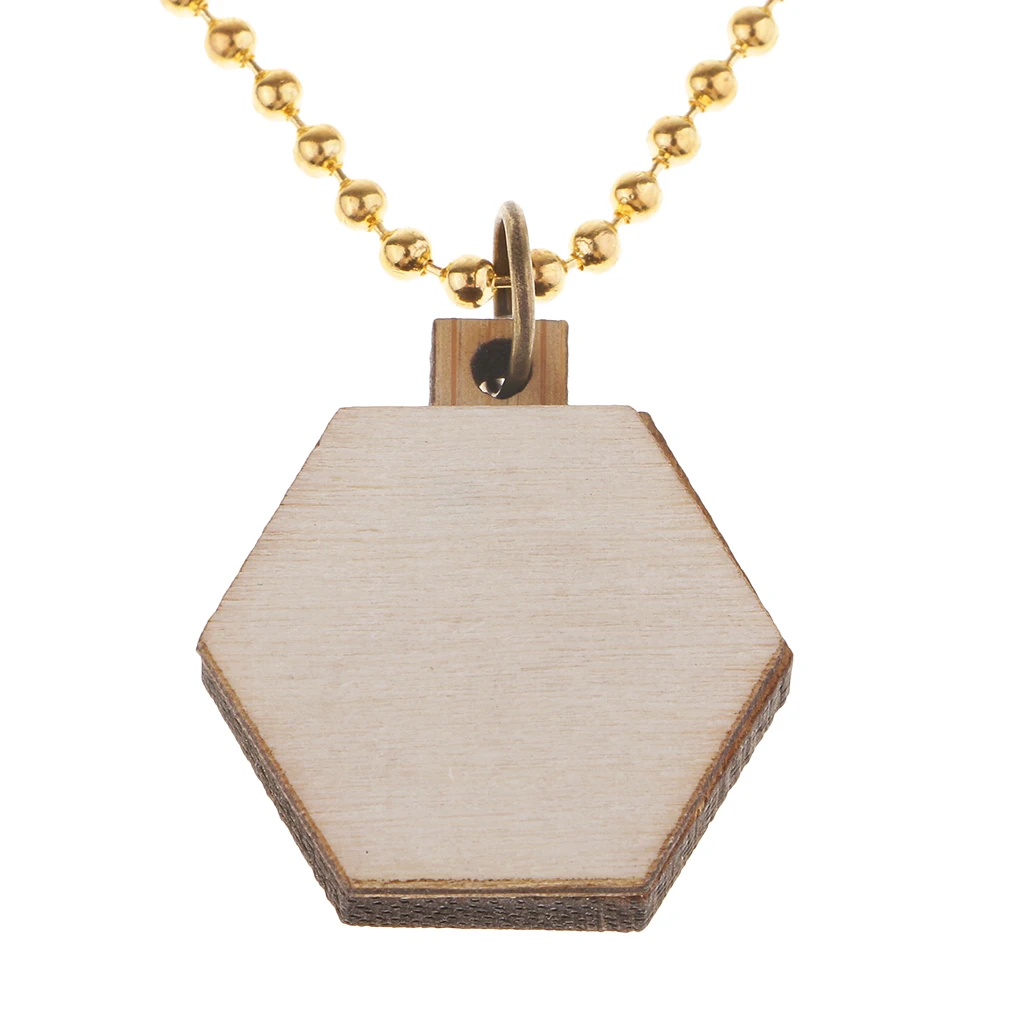 Mini Hexagon Shape Embroidery Hoops DIY Wooden Cross Stitch Hoop Frame with Beaded Chain and Connectors for Art Craft Sewing