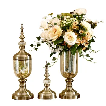 

Vase for Wedding Decoration Vase Glass Candy Jar Flower Vase Table Flower Arrangement Decorative