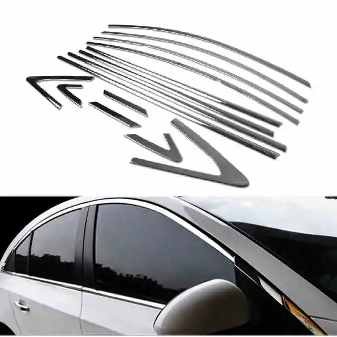 Хромированные Чехлы для Chevrolet Cruze 2010 2011 2012 2013 2014 хромированные полосы стайлинга