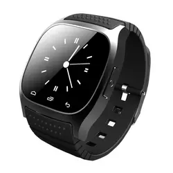 Водонепроницаемый Smartwatch M26 Bluetooth Smart часы с светодиодный Alitmeter музыки плеер шагомер для Android смартфон P25