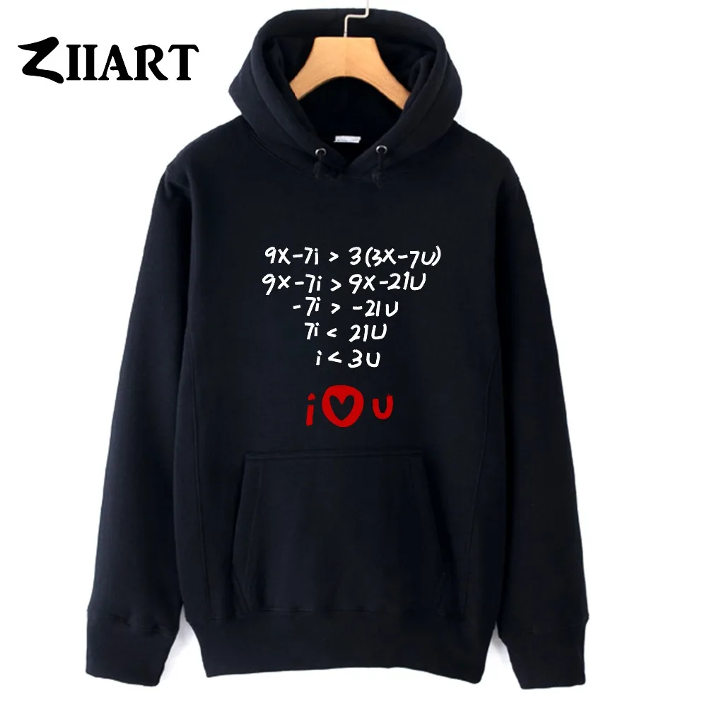 i&lt3u equation The I Love You Formula How To Say couple clothes boys man male autumn winter fleece hoodies | Мужская одежда