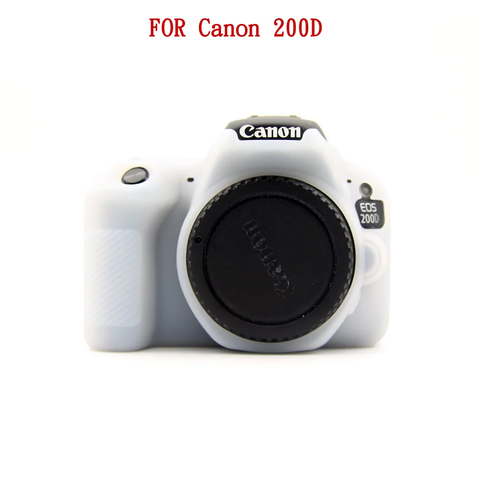 Мягкие сумки для камеры силиконовый резиновый гибкий чехол для Canon EOS 5D4 5D Mark IV 6D2 8D 7D 200D 6D Mark II защитный чехол - Цвет: 200D White
