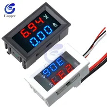 Display led duplo mini amperímetro voltímetro digital dc 100v 10a painel amp volt tensão atual medidor tester 0.56