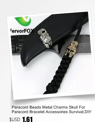 1 шт бусы на веревочке металлические амулеты Спартанский браслет для Паракорда аксессуары для выживания DIY кулон для ремней ножа Paracord