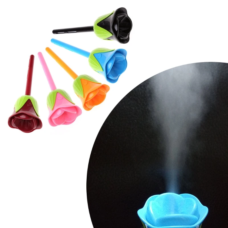 

Home Office USB Mini Rose Flower Humidifier Air Fresher Floats Ultrasonic Mist