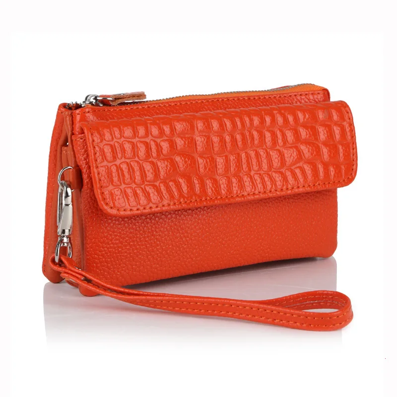 Женские сумки-мессенджеры, женский клатч на день, натуральная кожаная косметичка, портмоне, вечерние сумочки и сумочки, YB-DM608 - Цвет: Оранжевый