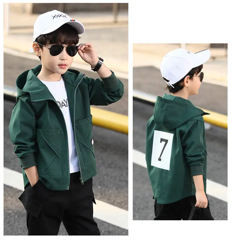 Boys jacket spring and autumn models big children's windbreaker children's baseball uniform boy jacket