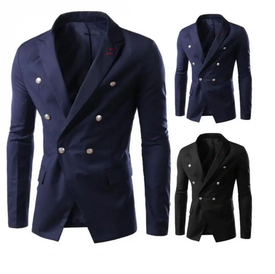 1.1 Fashion Men Suit Jacket high quality Long Sleeves Gentleman Lapel Double Breasted Classic Slim jacket custom Clothes
