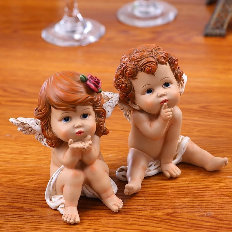 European Resin Crafts Little Angel Wedding Supplies TV Cabinet Decoration God Cupid Angel Wedding Gift|Figurines & Miniatures| - AliExpress