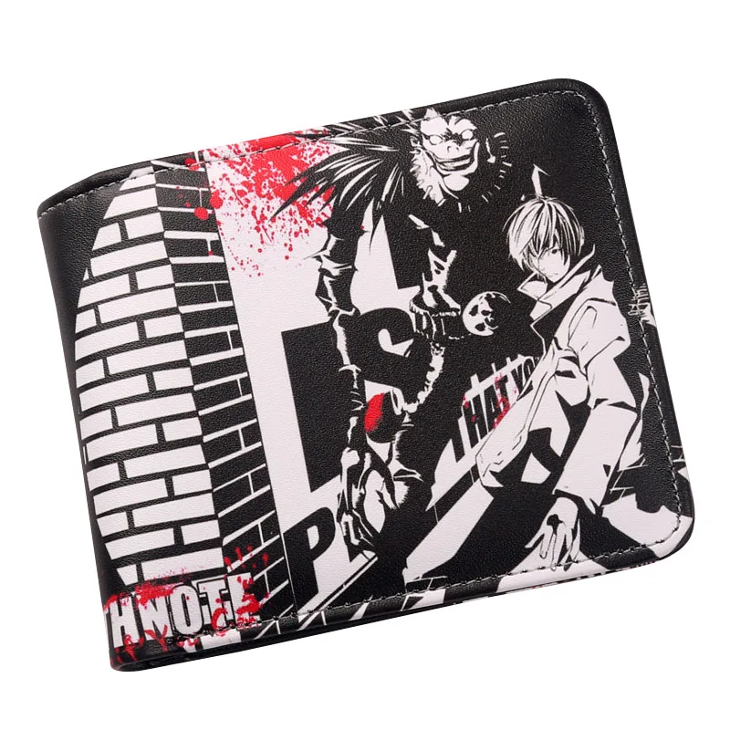 Death Note череп логотип черный Bi-Fold Wallet для Косплэй Аниме Манга кошелек деньги держатель - Цвет: DN-03