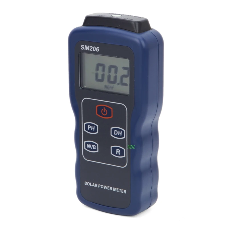 New Solar Power Meters Light Meter Mini Solar Lipo Charger Board Radiation Tester 0.1-1999.9 Lux Power Meter SM206