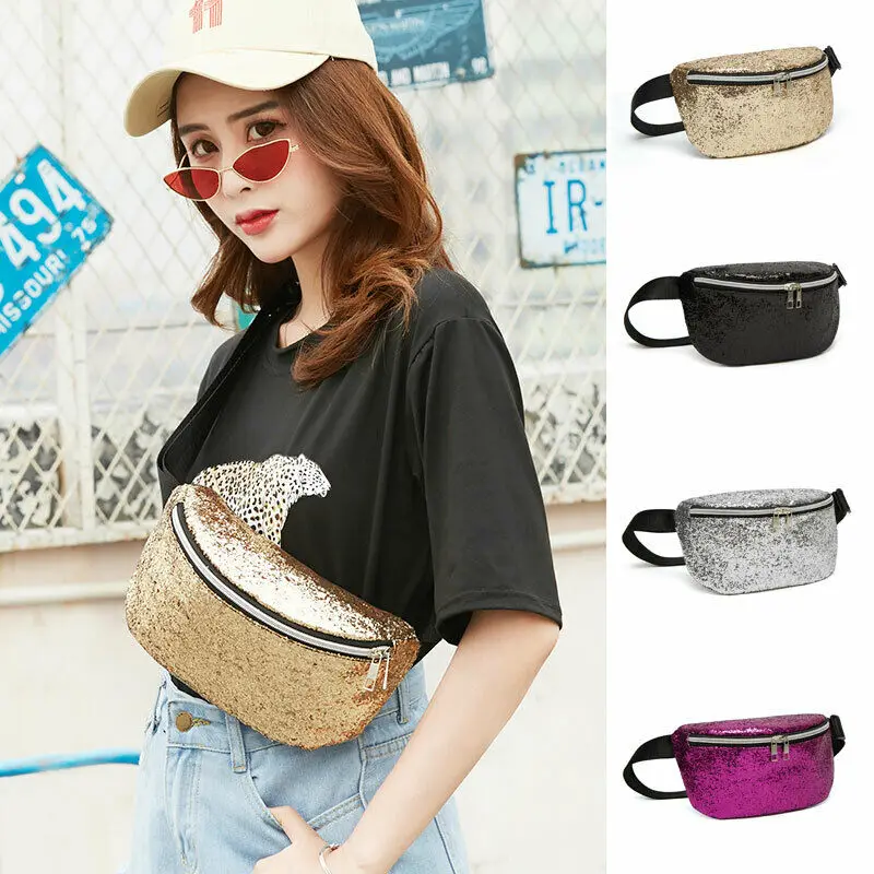 

2019 The Newest Fashion Suit Many Occasion Women Waist Fanny Pack PU Leather Belt Zipper Waist Bag Casual Chest Bag