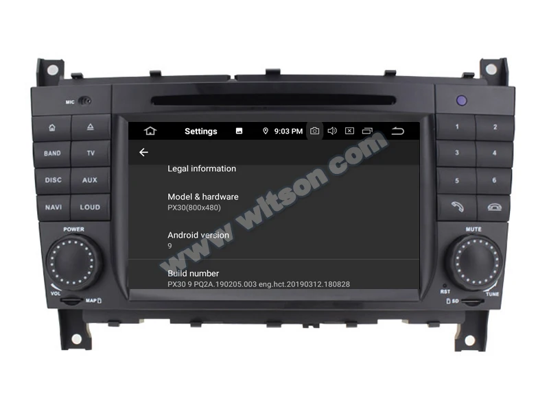 Clearance WITSON Android 9.0 CAR DVD GPS RADIO for MERCEDES-BENZ C-Class W203(2004-2007)/CLK W209 audio system with gps car audio gps dvd 4